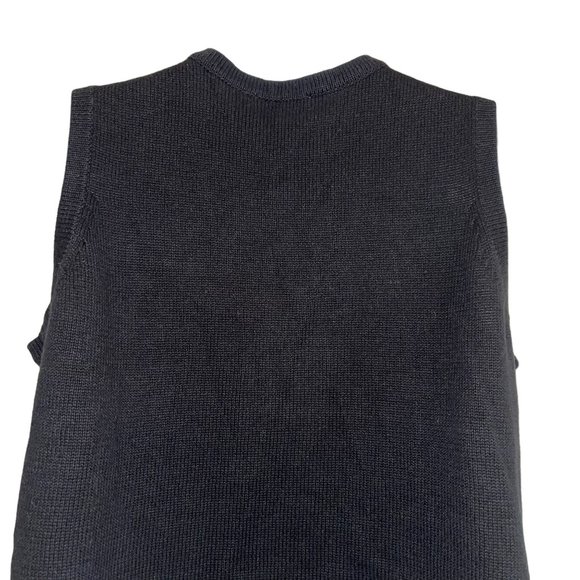 Vtg Bechamel Plus Size Cardigan Sweater Vest Womens 1X Christmas Santa Holiday - Picture 8 of 12